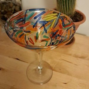 Confetti martini glass